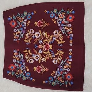Embroidered Floral Mini Skirt